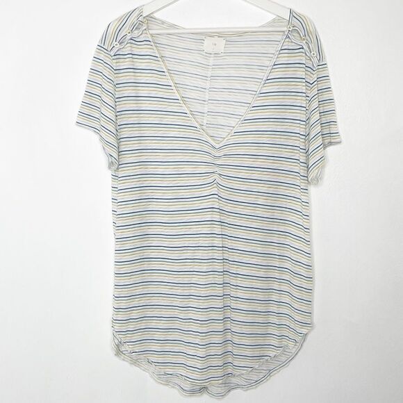 Anthropologie t.la v-neck tunic length top - size large - Picture 1 of 9